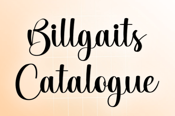 Billgaits Catalogue: The Rhythmic Script That Elevates Artisanal Branding