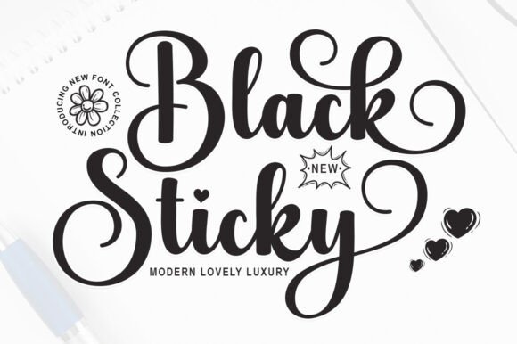 Black Sticky: The Script Font That Elevates Every Design Project