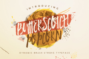 Butterscotch Popcorn: A Hand-Crafted Brush Font for Creators