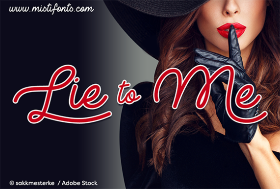 Lie to Me: A Stylish Cursive Script for Creative Projects